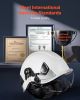 Industrial Safety Helmet with Visor and Earmuffs Adjustable Vented Hardhat