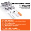 Socket Set, 1/4 Inch Drive Socket and Ratchet Set