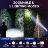 RECHOO Tactical Flashlights – 4 Pack Bright Zoomable LED Flashlights