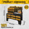 121pcs Magnetic Screwdriver Set, Chrome Vanadium Steel, Multi-Size, Hex Wrench, Flat & Hex Head, Non-Slip Handles, with Storage Rack & Magnetic Bowl