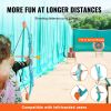 VEVOR Bow and Arrow Set for Kids, LED Light Up Archery Set with 10 Suction Cup Arrows, Hanging Target, Quiver, 3 Target Cans