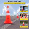 VEVOR Safety Cones, 12 x 28" Traffic Cones, PVC Orange Construction Cones