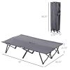Outsunny 2 Person Folding Camping Cot for Adults – Extra Wide Portable Outdoor Sleeping Bed