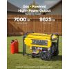 Backup Generators for Home with Foldable Handle, Electric Start, Gas Powered, CO Sensor