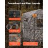 Hunting Blind, 6-7 Person, 288 Degree 5 Side See-Through Ground Blinds with Carrying Bag, Portable Camouflage Tent