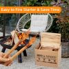 15 Lbs Fatwood Fire Starter Sticks with Wooden Box, Non Toxic 100% Natural Kindling wood,Campfires Fire Pits Firewood Firestarter for Outdoor