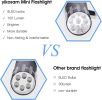 10 Pack of Flashlights 9 LED Mini Aluminum Flashlight