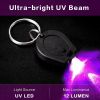 100 Pack Mini UV LED Keychain Flashlight