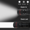 2 Pack USB Rechargeable LED Flashlight Adjustable Focus