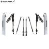 KORAMAN 1pair Carbon Fiber Collapsible Walking Pole Sticks With Carrying Bags