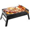 Foldable Smoker Grill Portable Lightweight BBQ Charcoal Grill for Camping Picnics Garden Grilling RV Travel