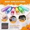 6-Pack Mini Flashlights, Glow in Dark Flashlights, Aluminum LED Flashlights Party Favors Assorted Colors for Camping, Hiking, Indoor