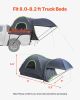 Truck Tent 8.0-8.2ft Waterproof PU2000 Truck Bed Camping Tent 2-3 Person