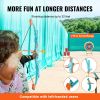 VEVOR Bow and Arrow Set for Kids, LED Light Up Archery Set with 10 Suction Cup Arrows, Standing Target, Quiver, 3 Target Cans