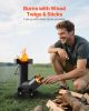 Camping Rocket Stove – Wood Burning Portable Carbon Steel Stove with Carrying Bag