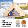 Canvas Tent for Camping with Stove Jack- Holds up to 4 People