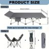 Heavy Duty Folding Camping Cot with Flip Mattress