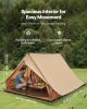 VEVOR Camping Hot Tent – 2 Persons Cabin Tent with Stove Jack and Poles