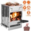 Foldable Camping Wood Burning Stove with Grill