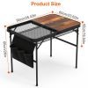 Foldable Camping Table with Adjustable Heigh