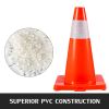 VEVOR 12Pack 18" Traffic Cones, Safety Road Parking Cones PVC Base, Orange Traffic Cone with Reflective Collars
