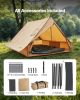 VEVOR Camping Hot Tent – 2 Persons Cabin Tent with Stove Jack and Poles
