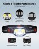 VEVOR 2-Pack LED Rechargeable Headlamps – Lightweight with 12 Lighting Modes