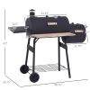 Charcoal BBQ Grill and Offset Smoker Combo