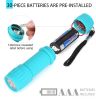 10-Pack, 9-LED Mini Flashlight Set, AAA Batteries are Included and Pre-Installed, Perfect for Class Teaching, Camping, Wedding Favor