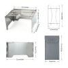 HAWOK Folding Stove with Stainless Steel Grill and Carrying Bag