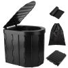 Emergency Porta Potty with Lid Carry Bag 1 Roll Garbage Bags