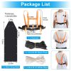 Deer Drag Sled with Dragging Harness with 32.8FT Black Rope 16.1FT White Rope for Huntin