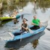 2 Person Inflatable Kayak, Includes Paddles, Aluminum Oars, Repair Kit, Blue
