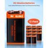 9V Alkaline Batteries- 12-Pack