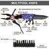 Titorld Pocket Knife Multitool American Flag