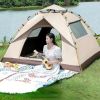 2 Person Tent for Camping, Instant Pop Up Camping Tent with Screen Porch, Family Tent for Outdoor/Hiking/Traveling, with Tote Bag, Camp Dome