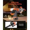 LED Work Light with Stand with 3 Lamp Heads, Detachable Tripod Stand