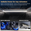 Rooftop Tent Hard Shell with USB Outlet, Winter Thermal Liner, Summer Side Awning&Luggage Racks for 4 Season Camping