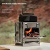 Portable Foldable Square Wood - burning Stove, Compact 8.27*5.51*5.51 - inch Size, Weighing Only 1.7 lb, Essential for Camping and Backpacking