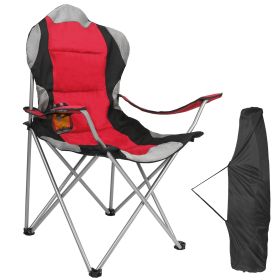 Foldable Camping Chair Heavy Duty (Option: CampingChairRed)