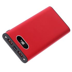 Super Fast Charging with LED Display (Option: PowerBankRed)