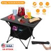 Foldable Camping Table With Storage Basket