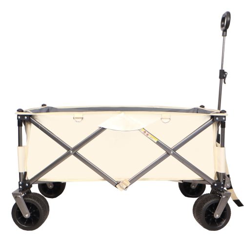 Folding Van, Heavy-duty Practical Beach Cart For Sand, With Large Wheels, Adjustable Handles And Drink Holders, Suitable For Shopping, Camping, Garden Folding Van, Heavy-duty Practical Beach Cart For Sand, With Large Wheels, Adjustable Handles And Drink Holders, Suitable For Shopping, Camping, Garden
