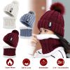 Winter Beanie Hat Scarf Set