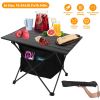 Foldable Camping Table With Storage Basket