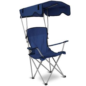 Foldable Beach Canopy Chair (Option: CanopyChairNavyBlue)