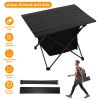 Foldable Camping Table With Storage Basket