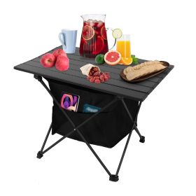 Foldable Camping Table With Storage Basket (Option: CampingTableM)