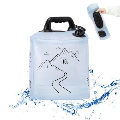 15L Camping Water Tanks Portable Outdoor Travel Hiking Large Capacity Water Storage Equipment Home Living Water Bag Emergency Car Foldable Water Conta