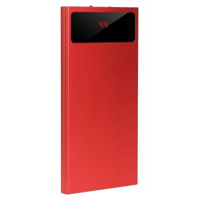 20000mAh Power Bank Ultra-thin Dual USB Ports (Option: PowerBankRed)
